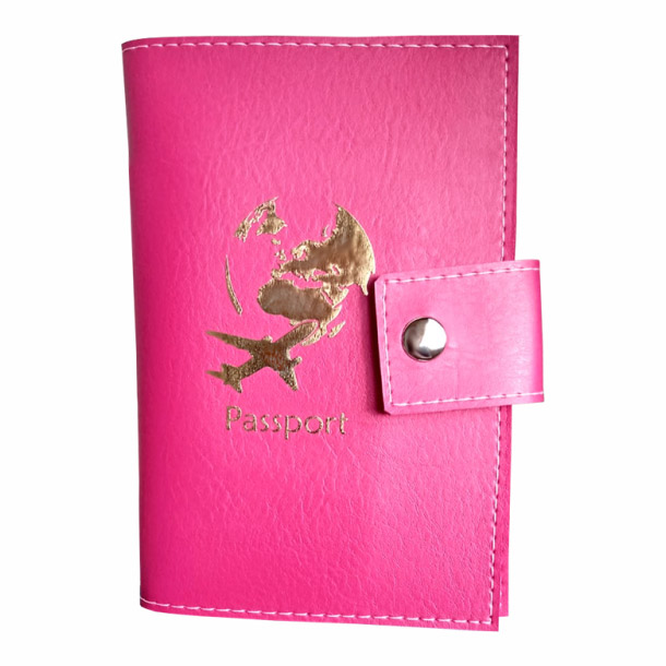 carteira porta passaporte personalizado cor pink